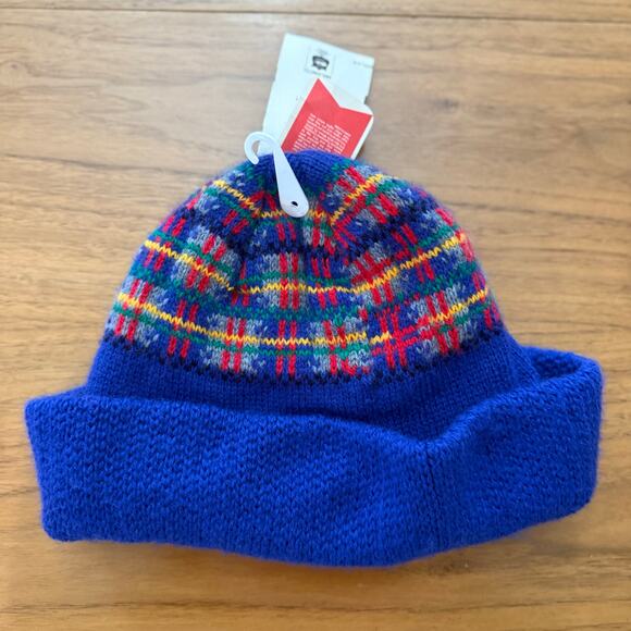 Vintage 80s Hat NWT New Old Stock Knot Country Plaid Ski Stocking Double Layer - Picture 10 of 10